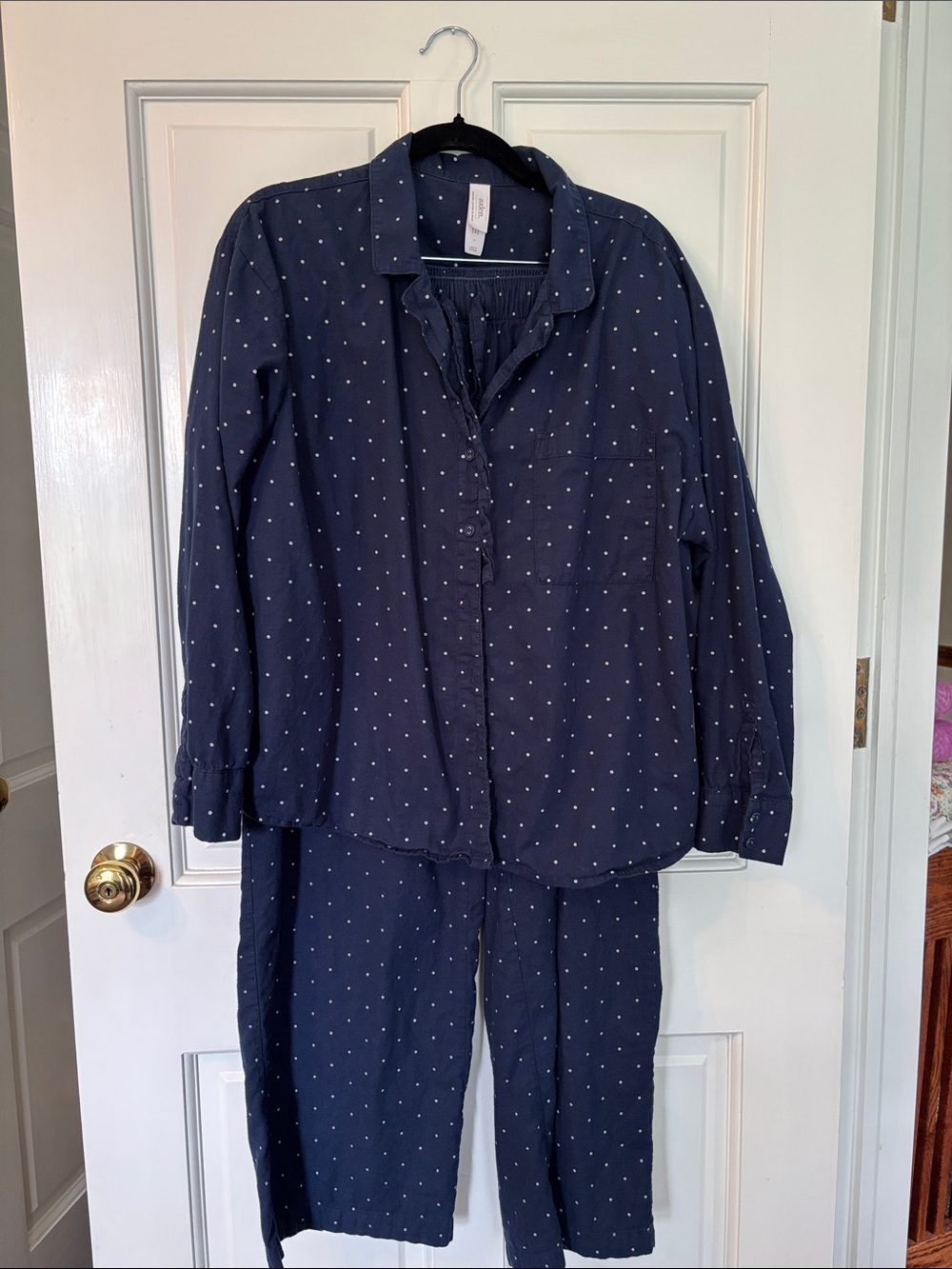 Auden Navy and White Polka Dot Pajama Set